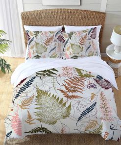 Set de Ropa de Cama completo con diseño de hojas Botánicas