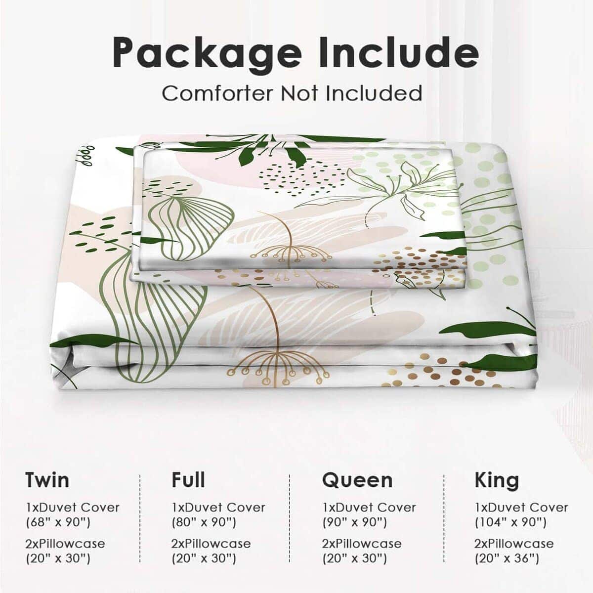 Juego de Ropa de Cama Twin Boho Leaves Juego de Confort 3 - Imagen 4