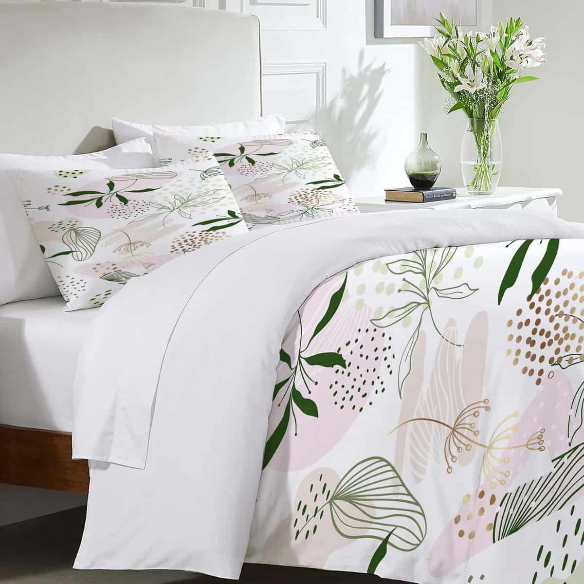 Juego de Ropa de Cama Twin Boho Leaves Juego de Confort 3 - Imagen 6