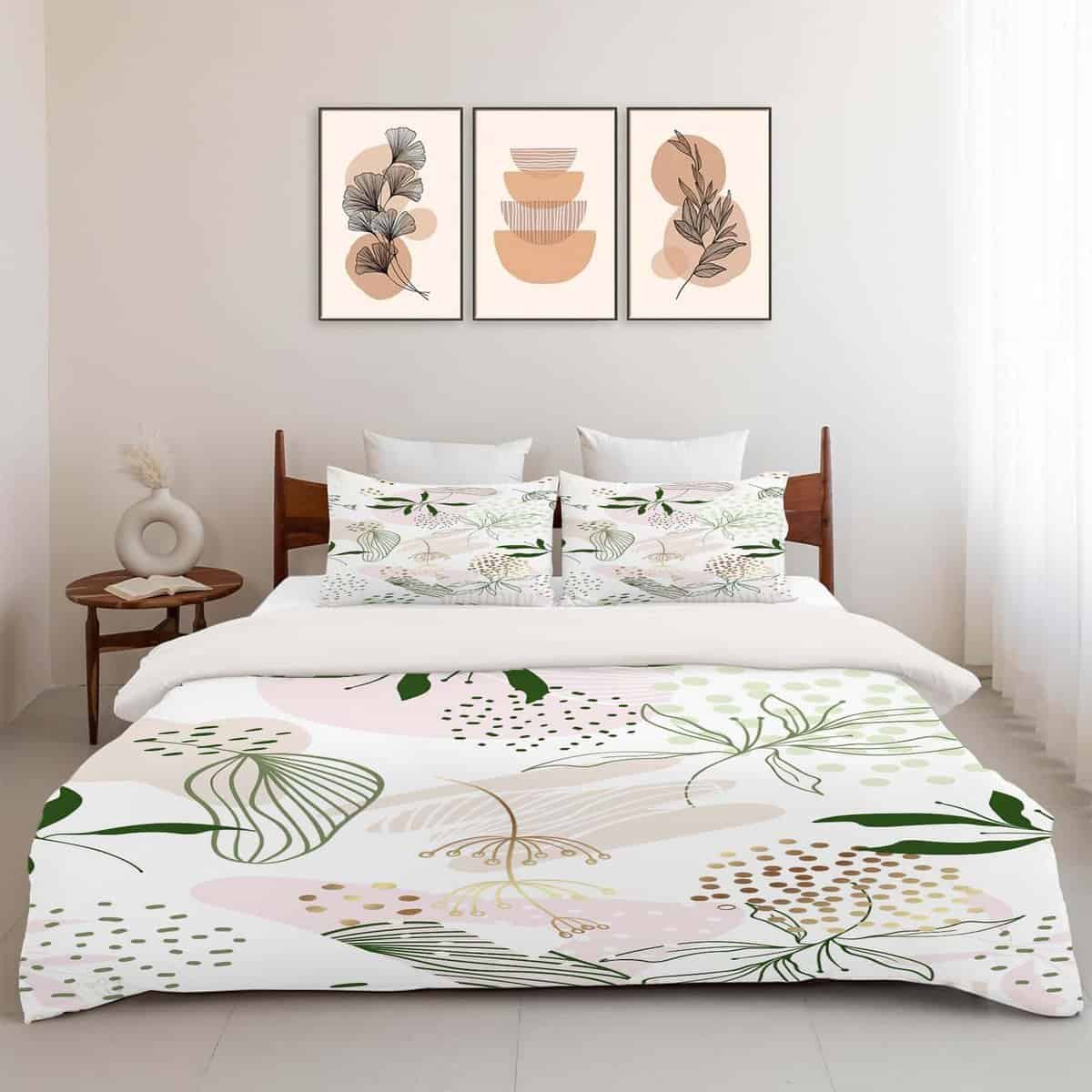 Juego de Ropa de Cama Twin Boho Leaves Juego de Confort 3 - Imagen 7