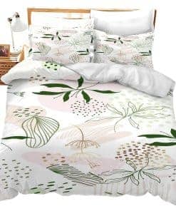 Juego de Ropa de Cama Twin Boho Leaves Juego de Confort 3