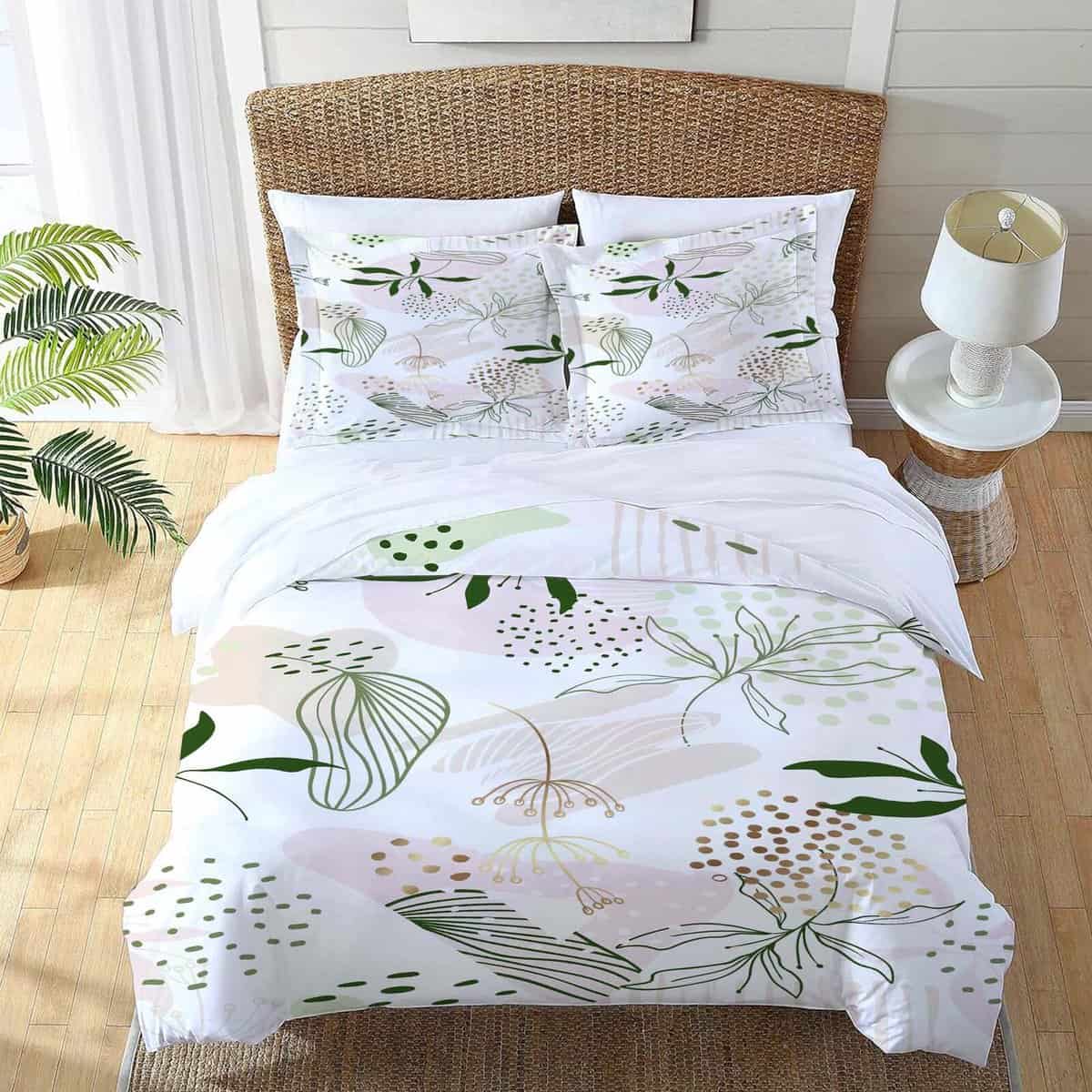 Juego de Ropa de Cama Twin Boho Leaves Juego de Confort 3 - Imagen 3