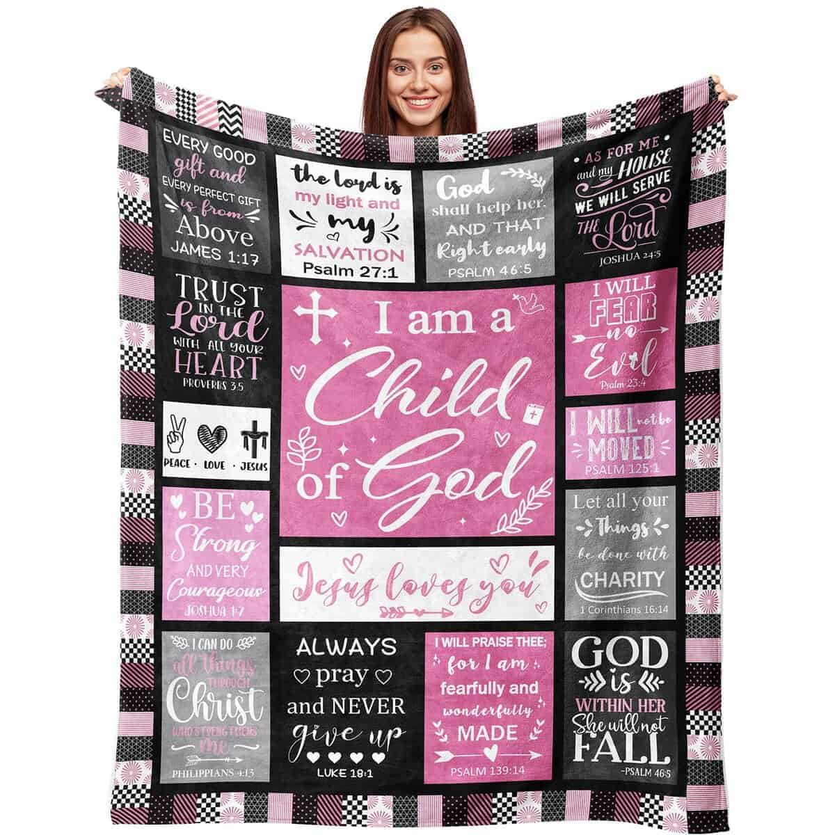 Mantas Cristianas para Mujeres Fe Biblia -a 80"x60"