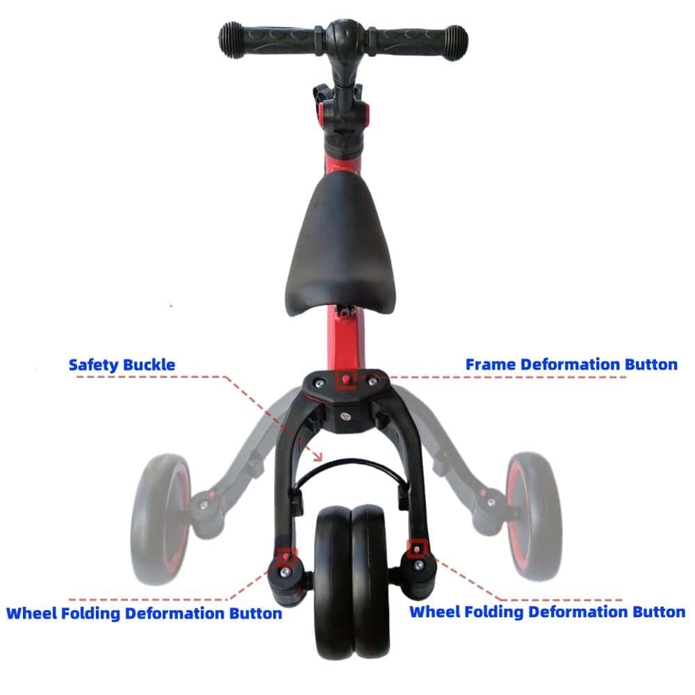 Bicicleta para niños de 1 a 5 años de edad, 6 en 1, Andador - Imagen 4