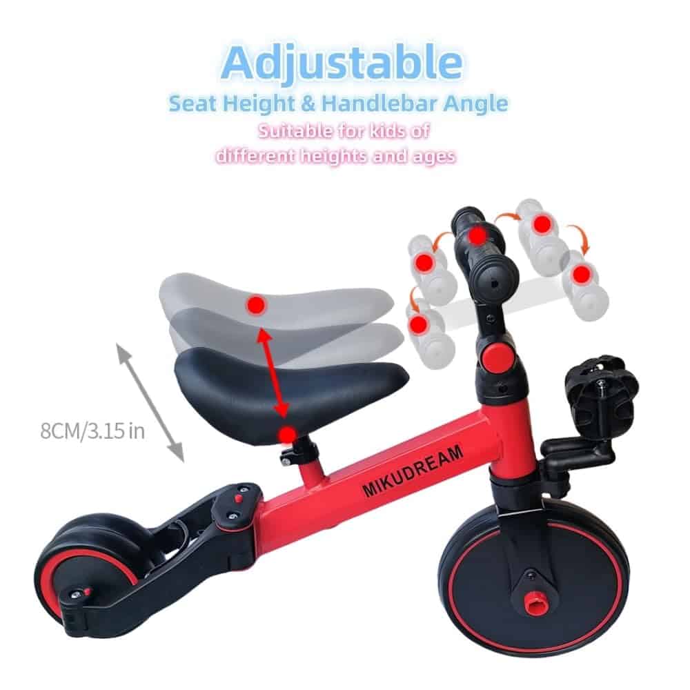 Bicicleta para niños de 1 a 5 años de edad, 6 en 1, Andador - Imagen 5