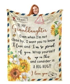 Mantas de regalo para nieta de la abuela, Regalo para