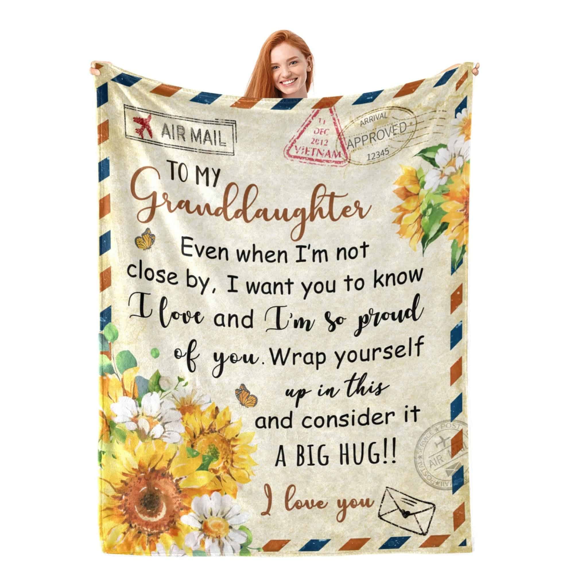 Mantas de regalo para nieta de la abuela, Regalo para