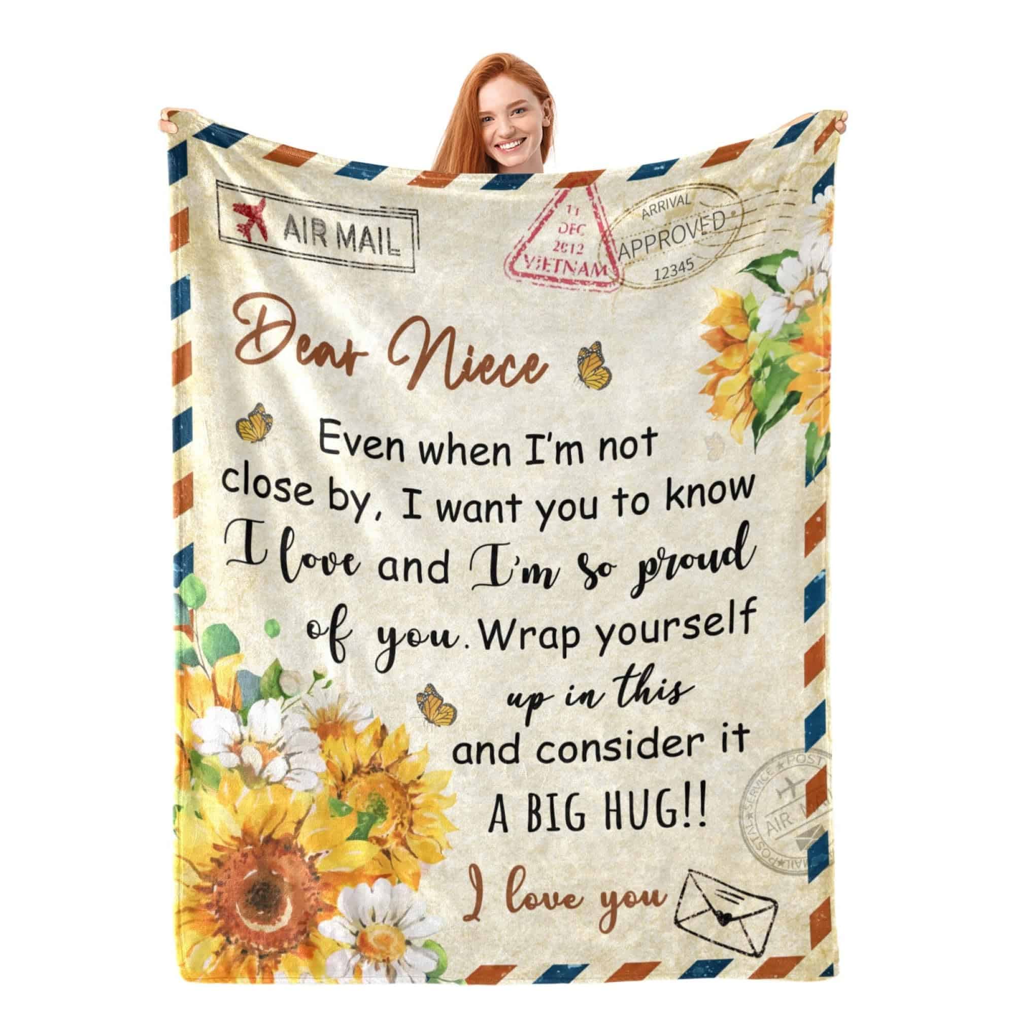 Regalos para Sobrina de Tía, Manta para Sobrina, Regalos