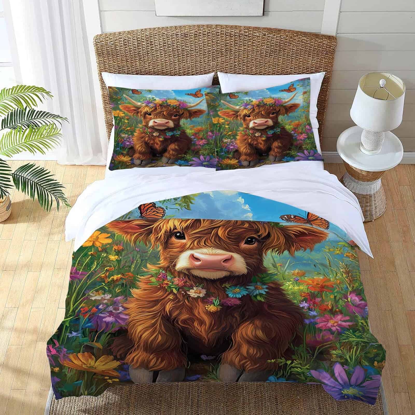 Juego de Cama para Niños con Estampado de Ternero de las - Imagen 3