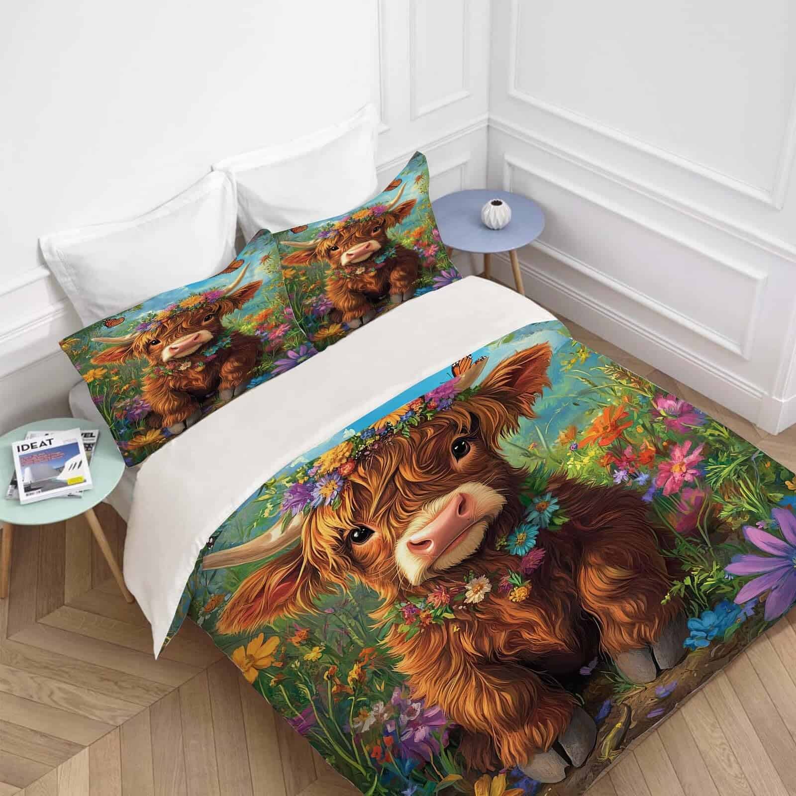 Juego de Cama para Niños con Estampado de Ternero de las - Imagen 5