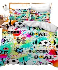 Juego de ropa de cama Fuzawet Soccer King para decoración