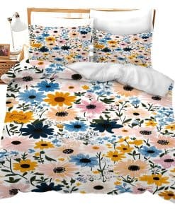 Set de Ropa de Cama Floral para Cama Individual Decoración