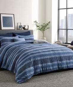 Juego de Edredón Azul Denim Maravilloso tamaño Queen,