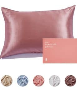 Funda de Almohada de Seda Pura con Cremallera -Lila Taro