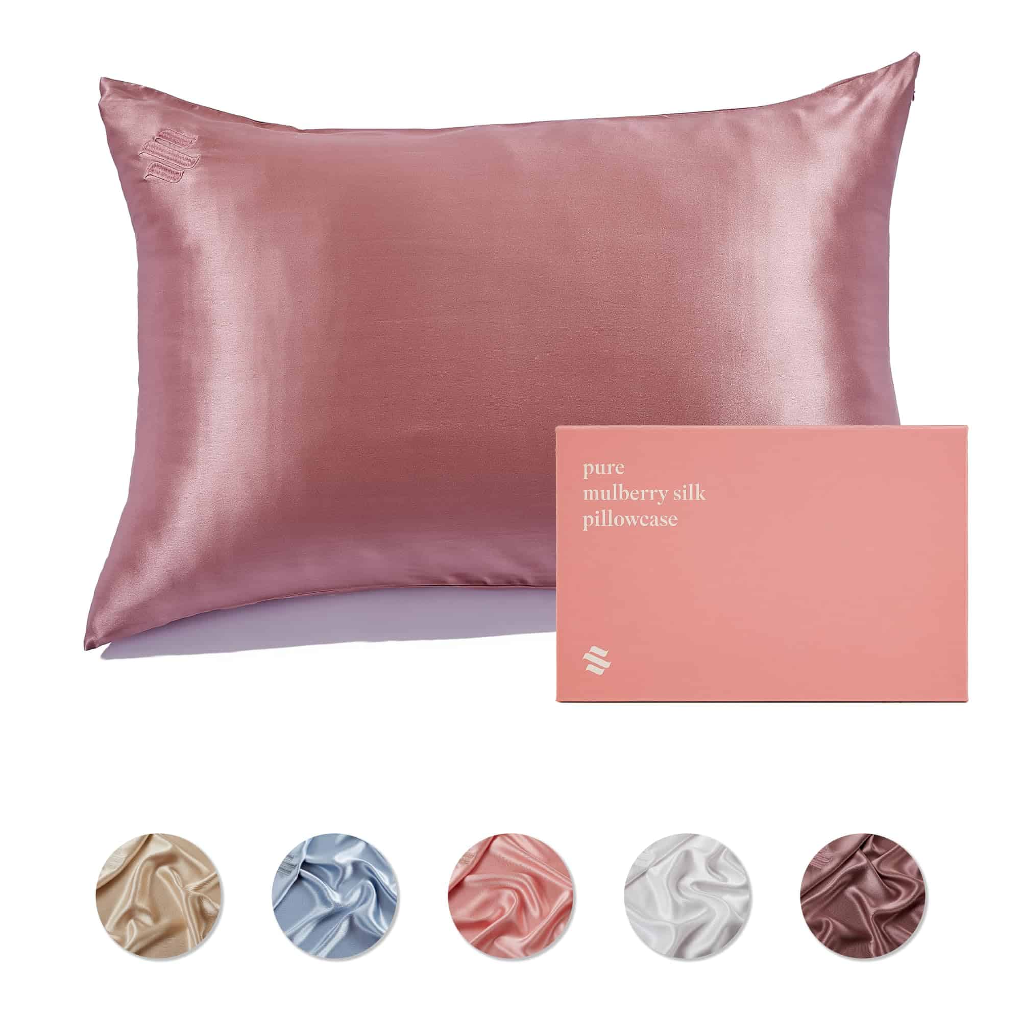 Funda de Almohada de Seda Pura con Cremallera -Lila Taro