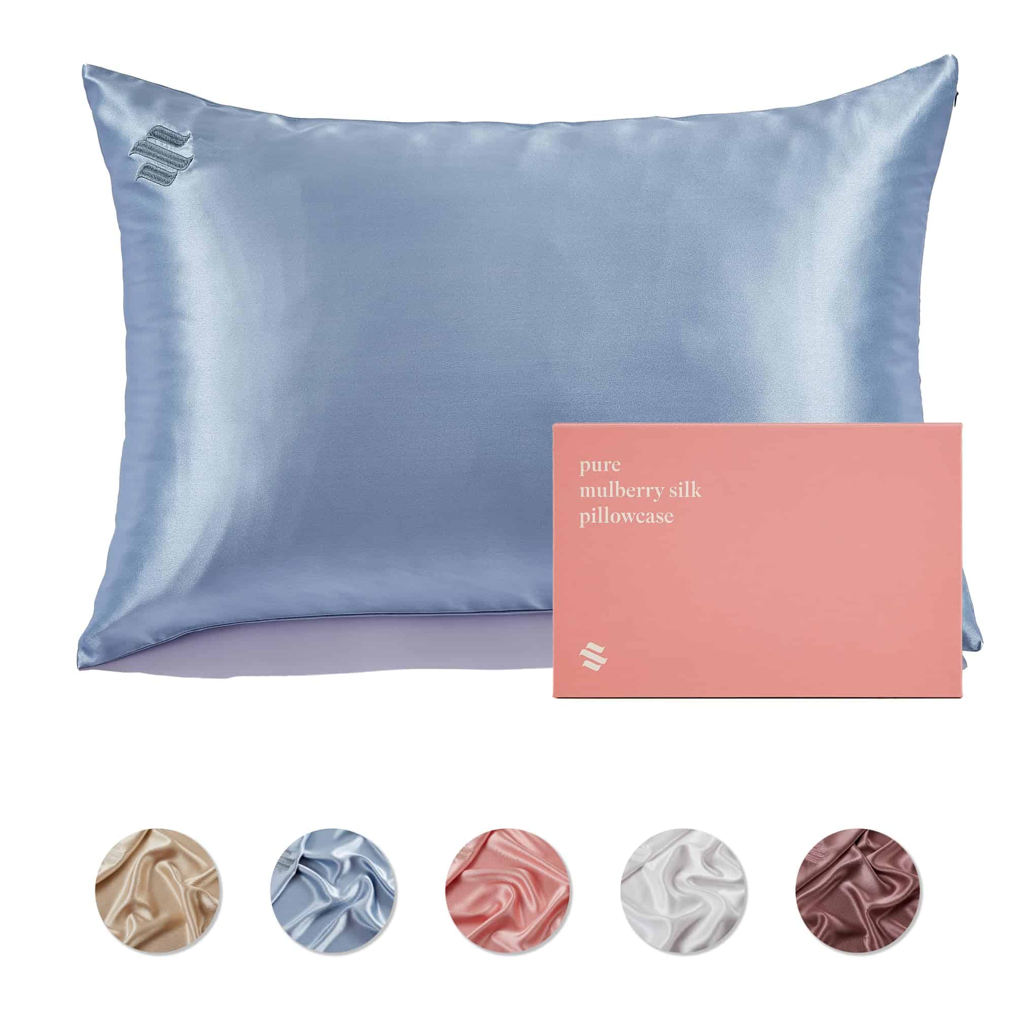Funda de Almohada de Seda Pura con Cremallera -Misty Morning