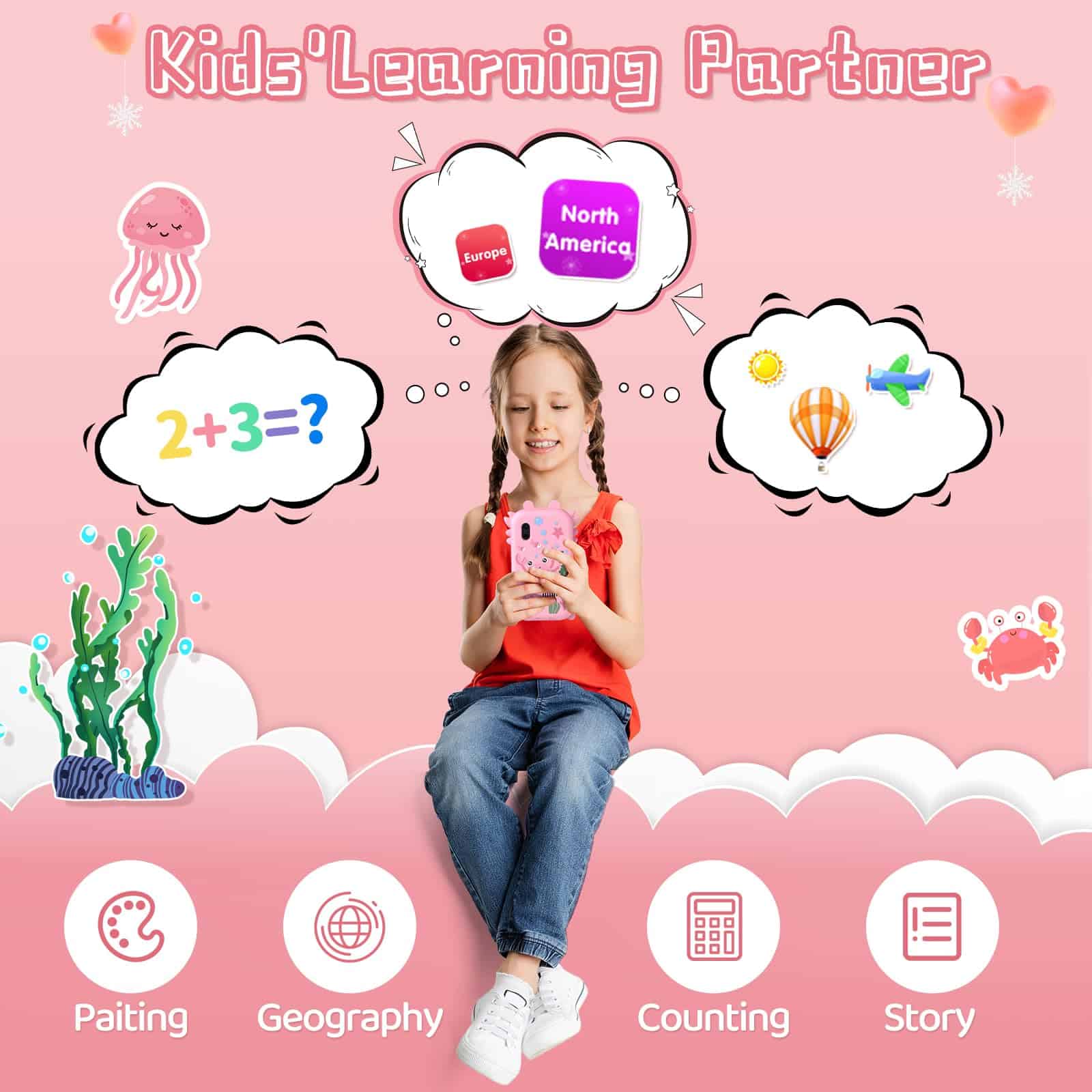 Teléfono Inteligente para Niñas, Juguetes para Niños de 3 a - Imagen 4