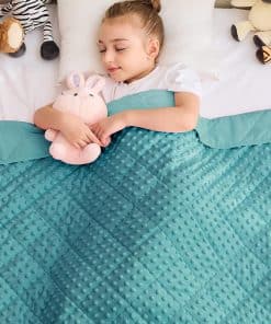 Manta Ponderada yescool 5 Libras Teal Manta Pesada para