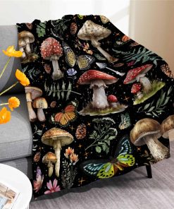Manta de hongos Atthadassi Regalos Manta de franela súper