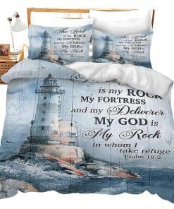 Set de Ropa de Cama Cristiana Faro Náutico Funda de Edredón