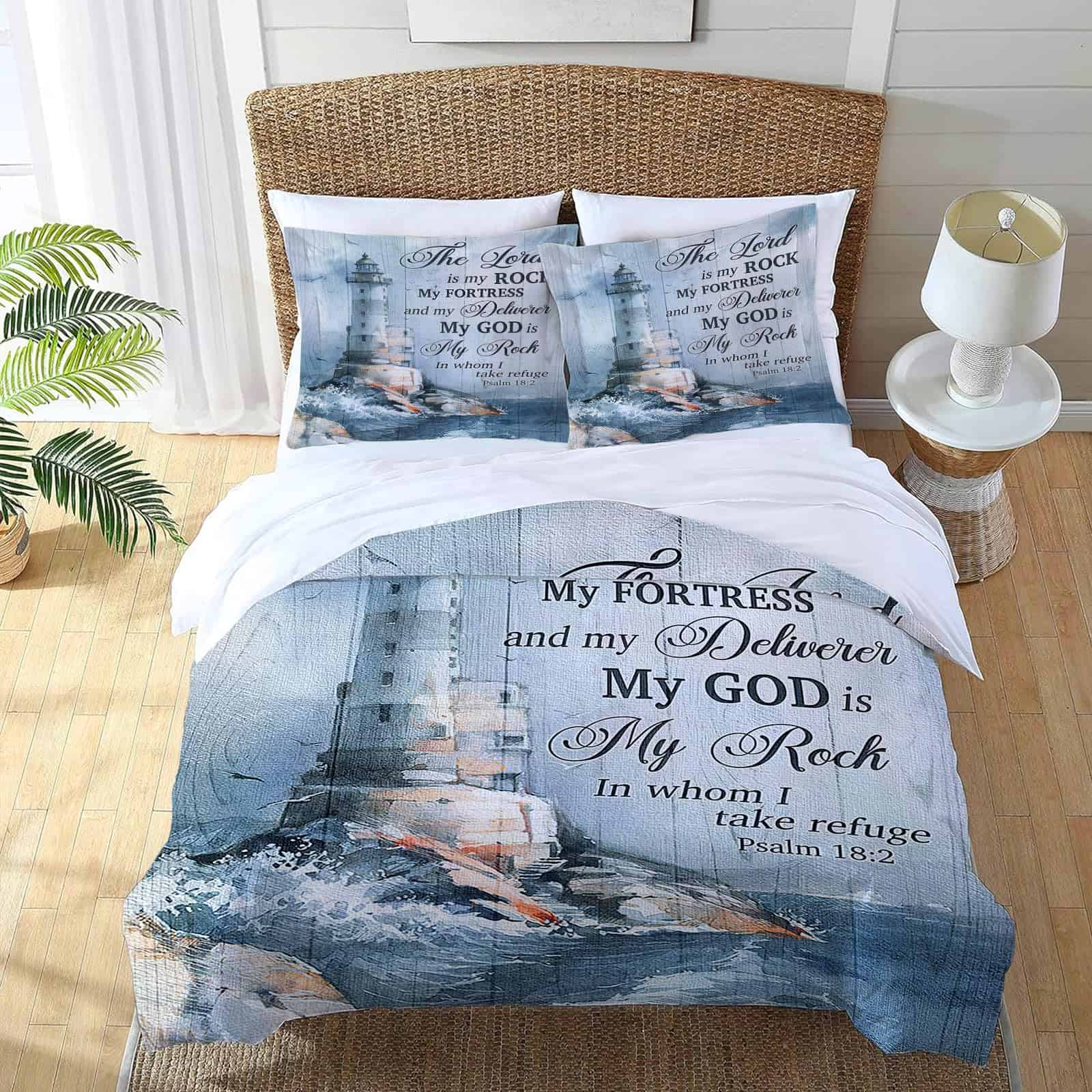 Set de Ropa de Cama Cristiana Faro Náutico Funda de Edredón - Imagen 4