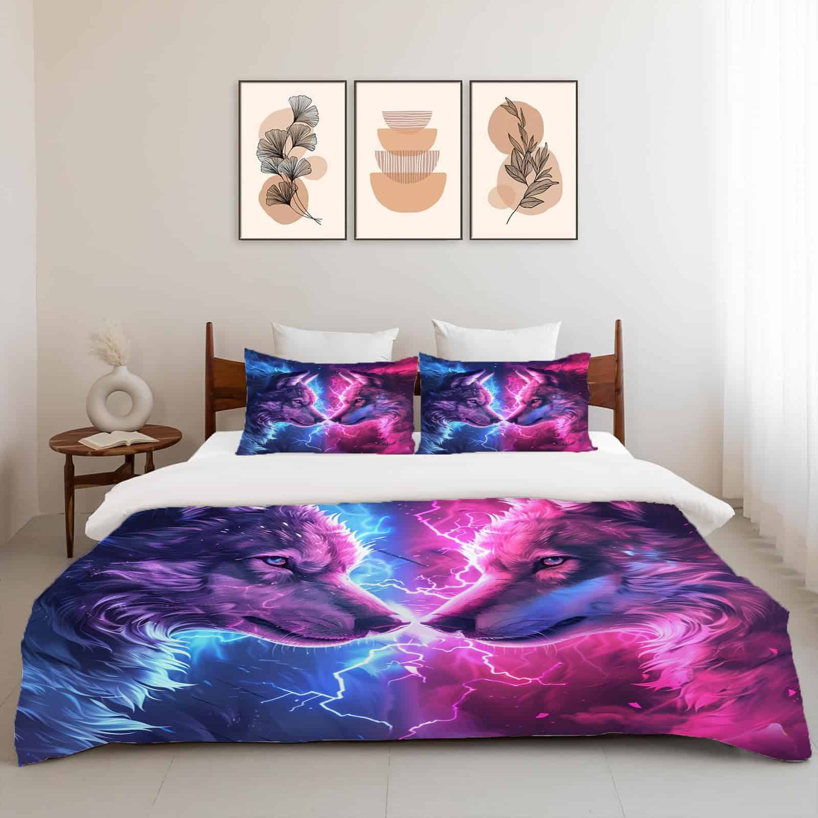 jerkboo Juego de Ropa de Cama de Fantasía de Lobo Funda de - Imagen 6