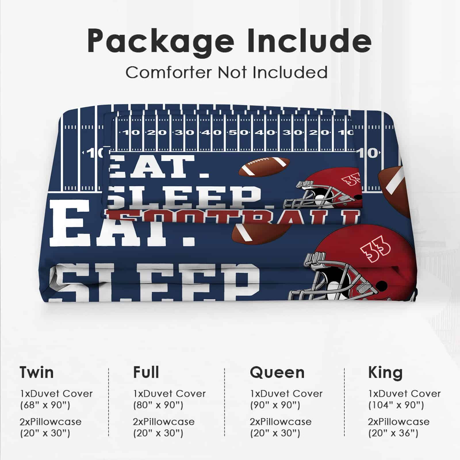 Set de Ropa de Cama de Fútbol Funda de Edredón Tamaño Twin - Imagen 7