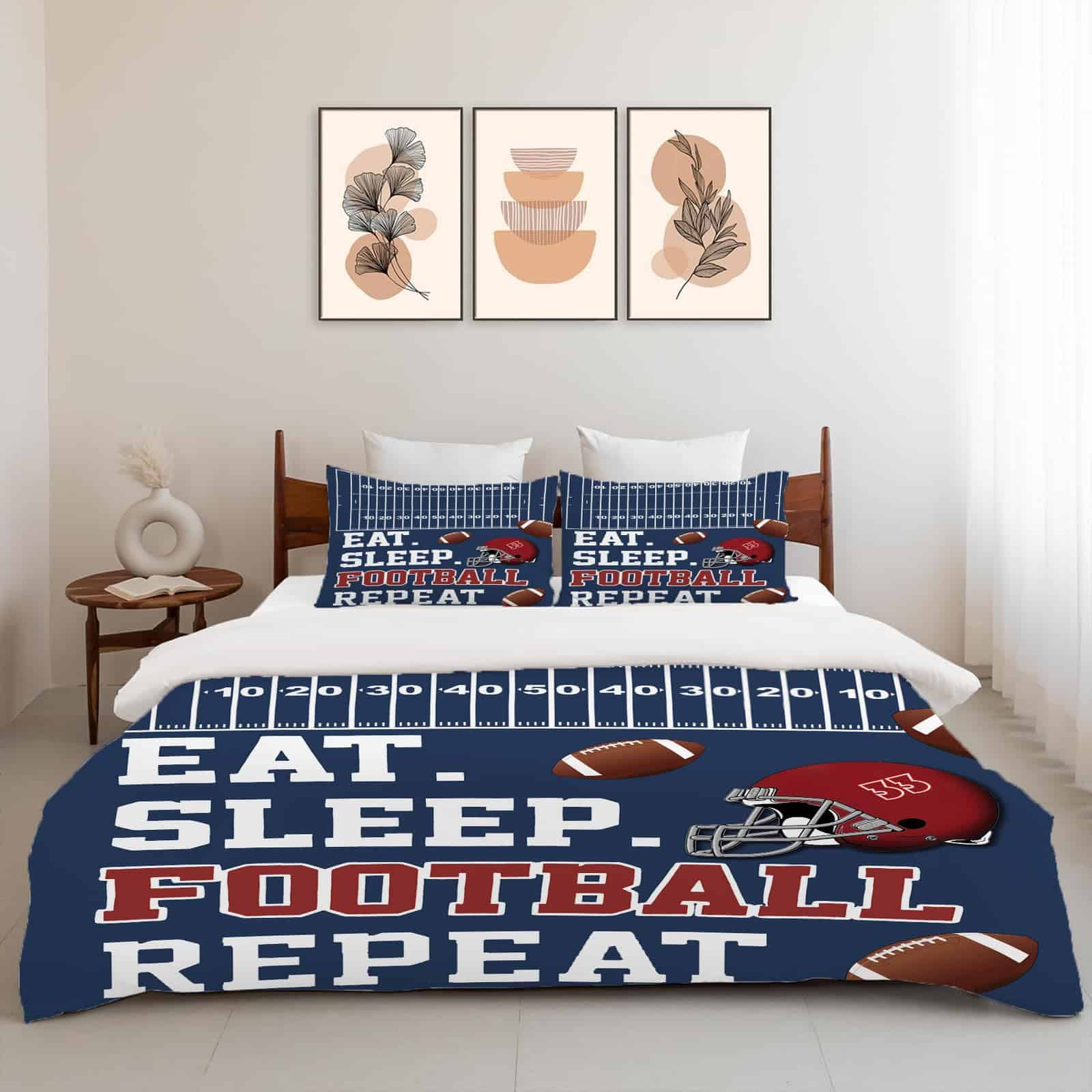 Set de Ropa de Cama de Fútbol Funda de Edredón Tamaño Twin - Imagen 6