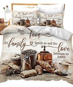 Set de Ropa de Cama Cristiana de Café Duvet Cover Tamaño