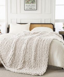 Manta de Punto Grueso Ultra Suave -50*70" Manta de Chenilla