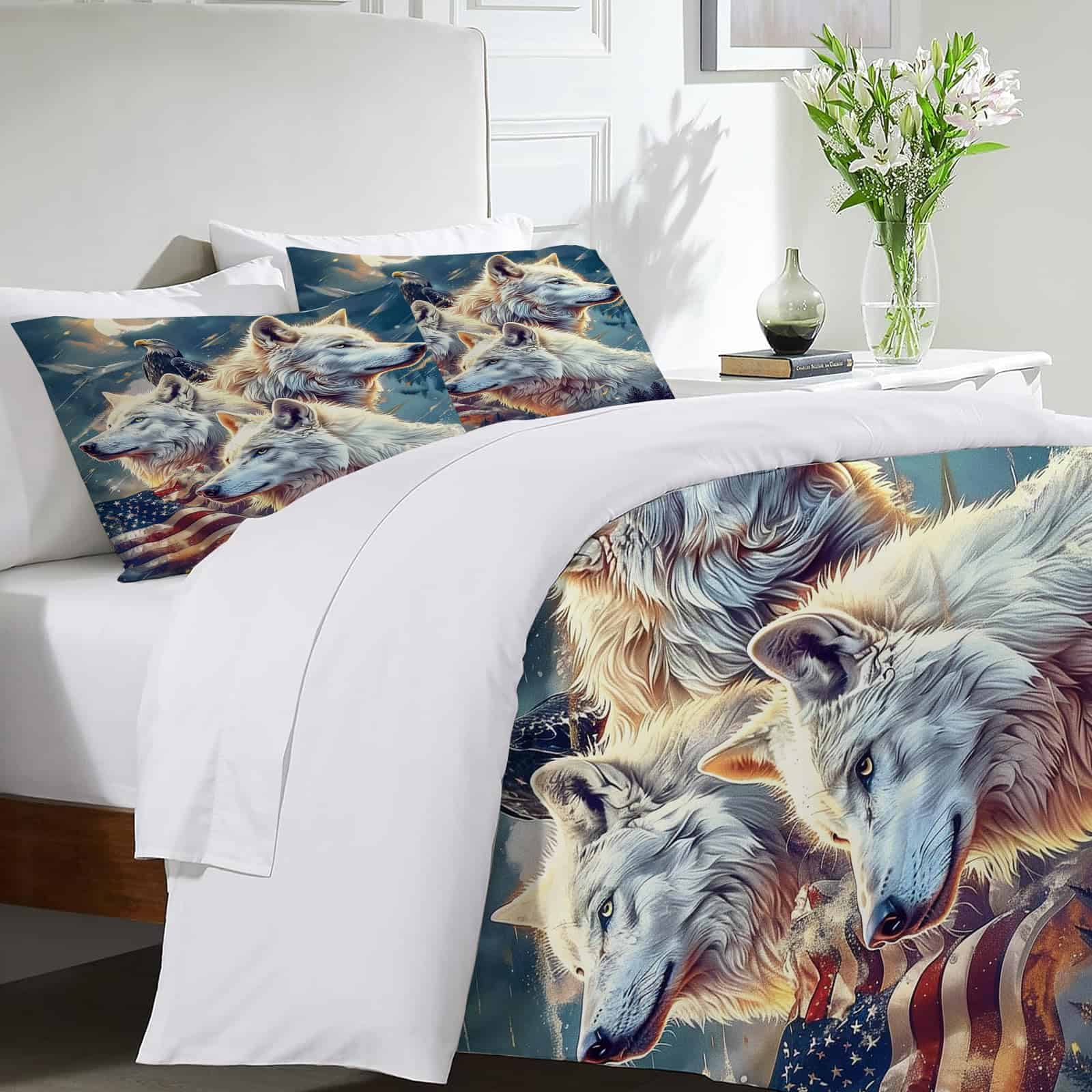 Set de Ropa de Cama American Wolf Wolf Duvet Cover Twin - Imagen 5