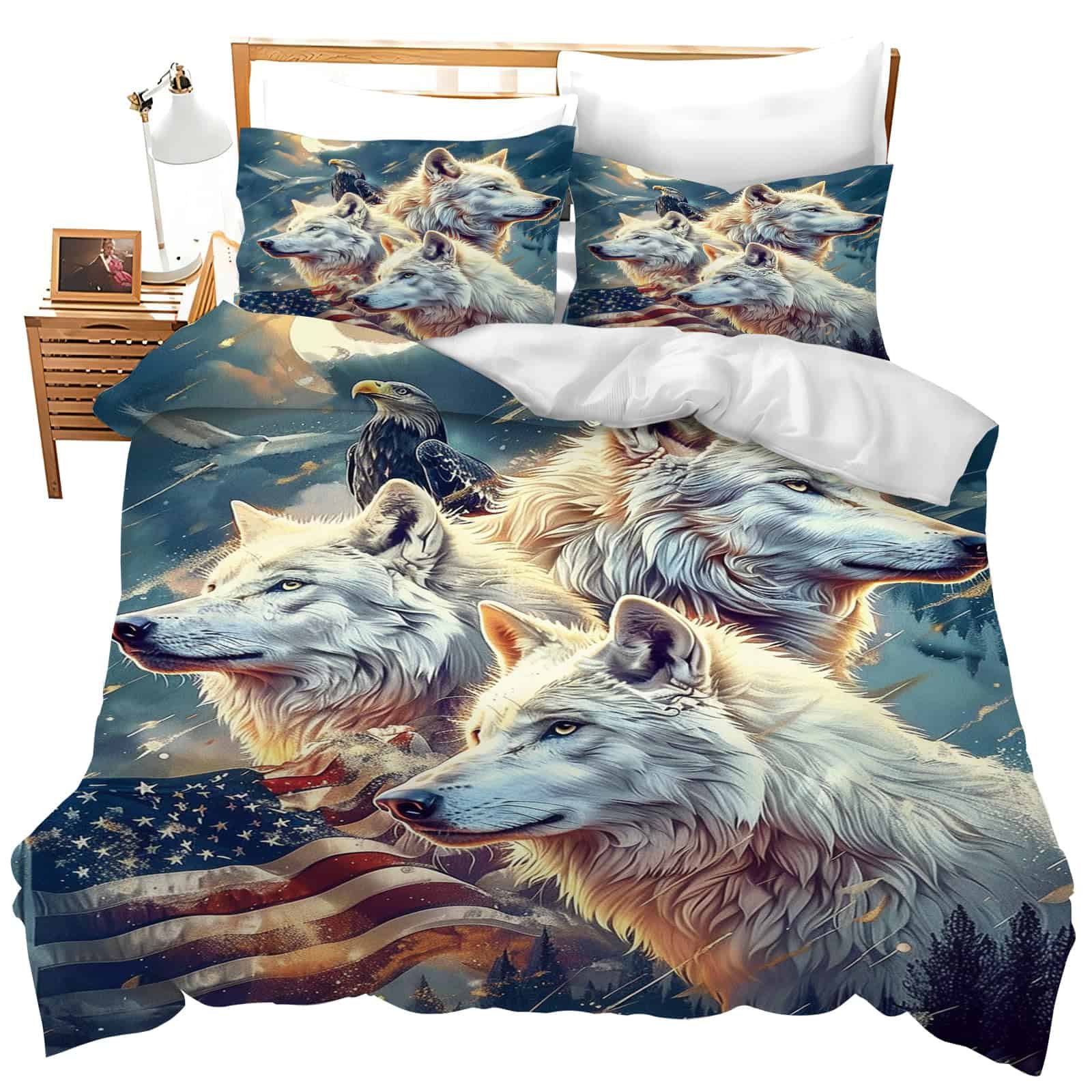 Set de Ropa de Cama American Wolf Wolf Duvet Cover Twin