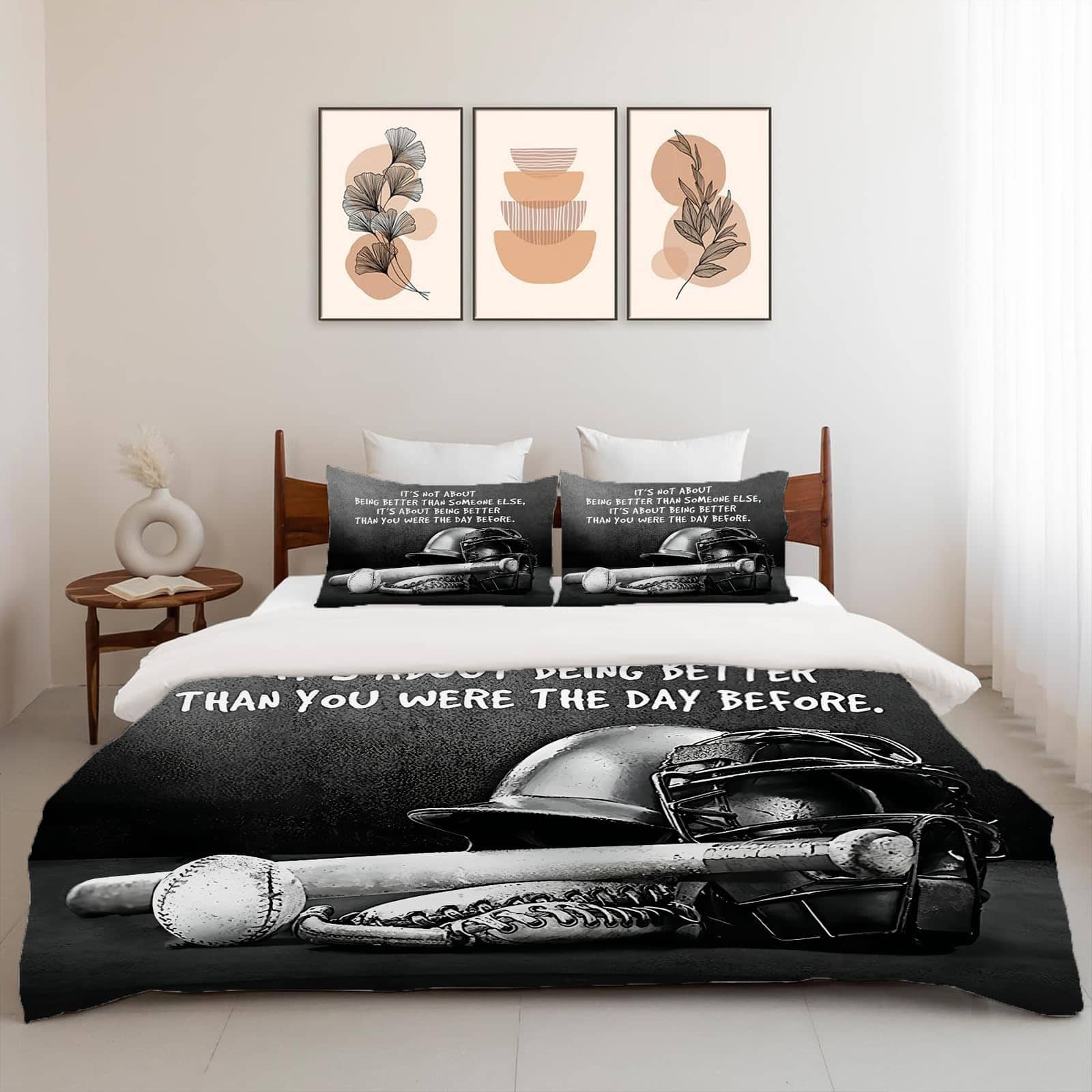 juego de cama de béisbol, funda nórdica de béisbol para - Imagen 6