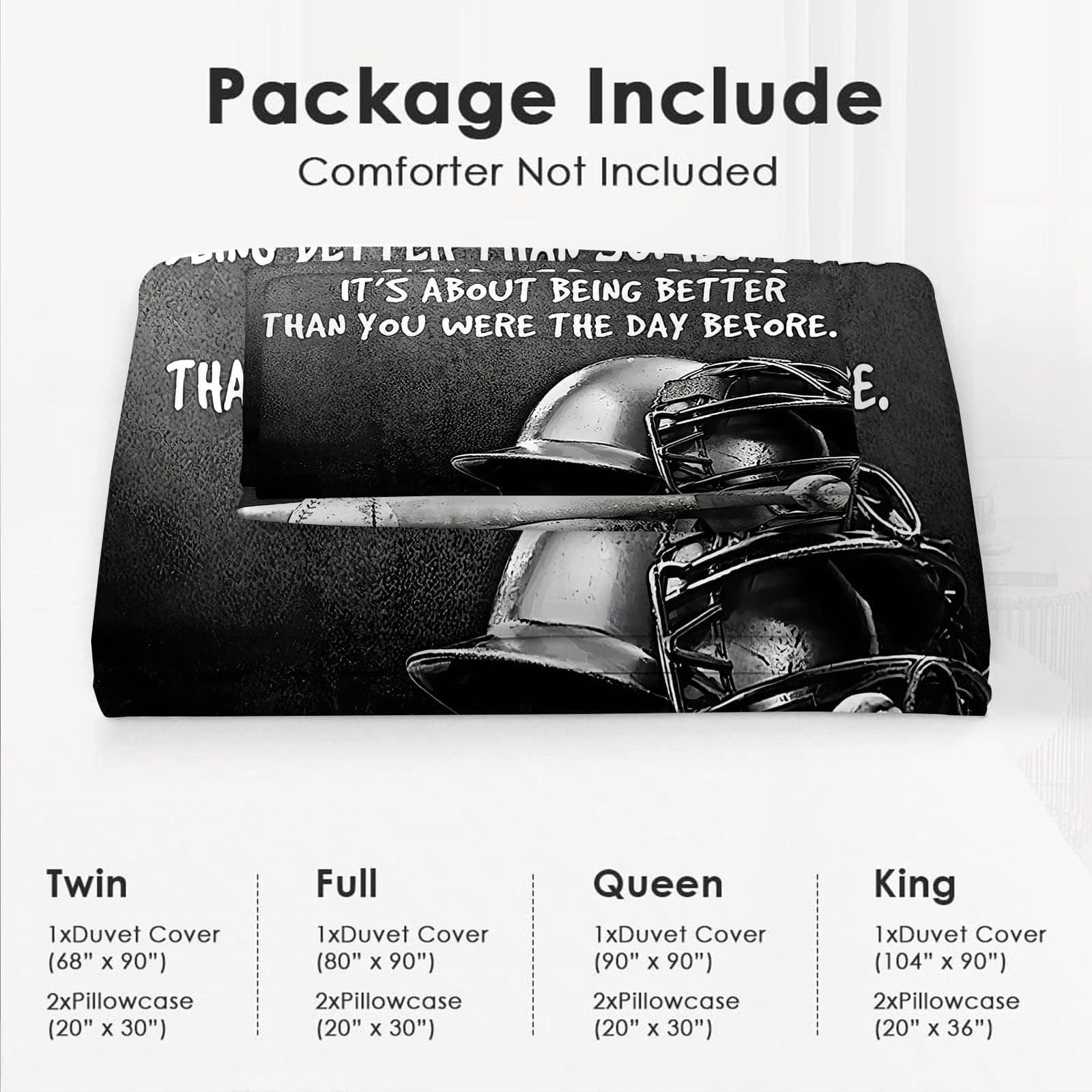 juego de cama de béisbol, funda nórdica de béisbol para - Imagen 7