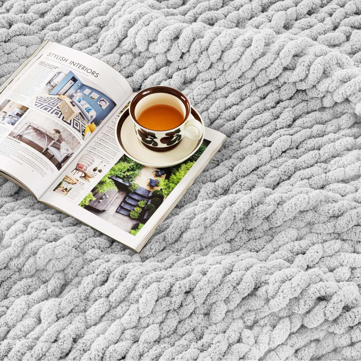 Manta de Punto Grueso Ultra Suave - 50 * 60" Manta de Punto - Imagen 7