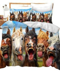 juego de cama divertido de caballos Horse Duvet Cover Twin