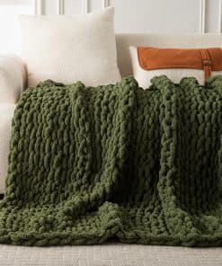 Manta de Punto Grueso Ultra Suave - 40 * 50" Tejida a Mano