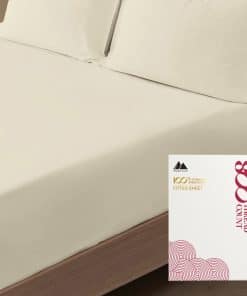 Sábana Ajustable de Algodón Egipcio -Arena