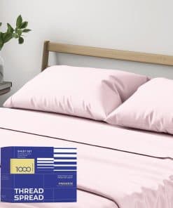 Juego de sábanas de algodón para cama king size (King, 1000