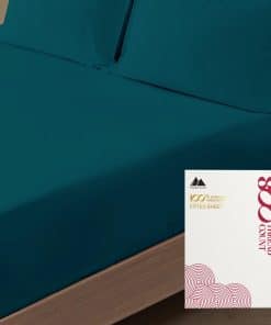 Sábana Bajera de Algodón Egipcio 100% para Cama Doble - 800