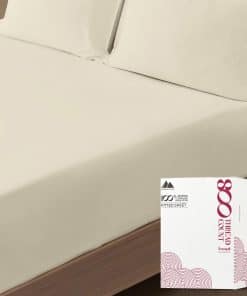 Sábana Ajustable de Bolsillo Profundo Twin XL de Algodón