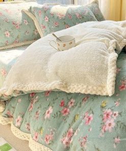 Juego de Funda de Edredón de Terciopelo Zeyekuku - 4 piezas