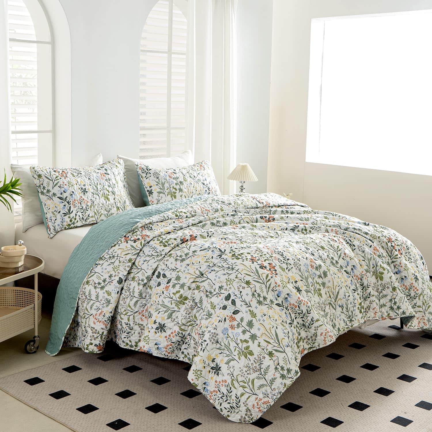 Juego de Edredón Twin BUPIRD Floral 2 Piezas Suave y Ligero - Imagen 5