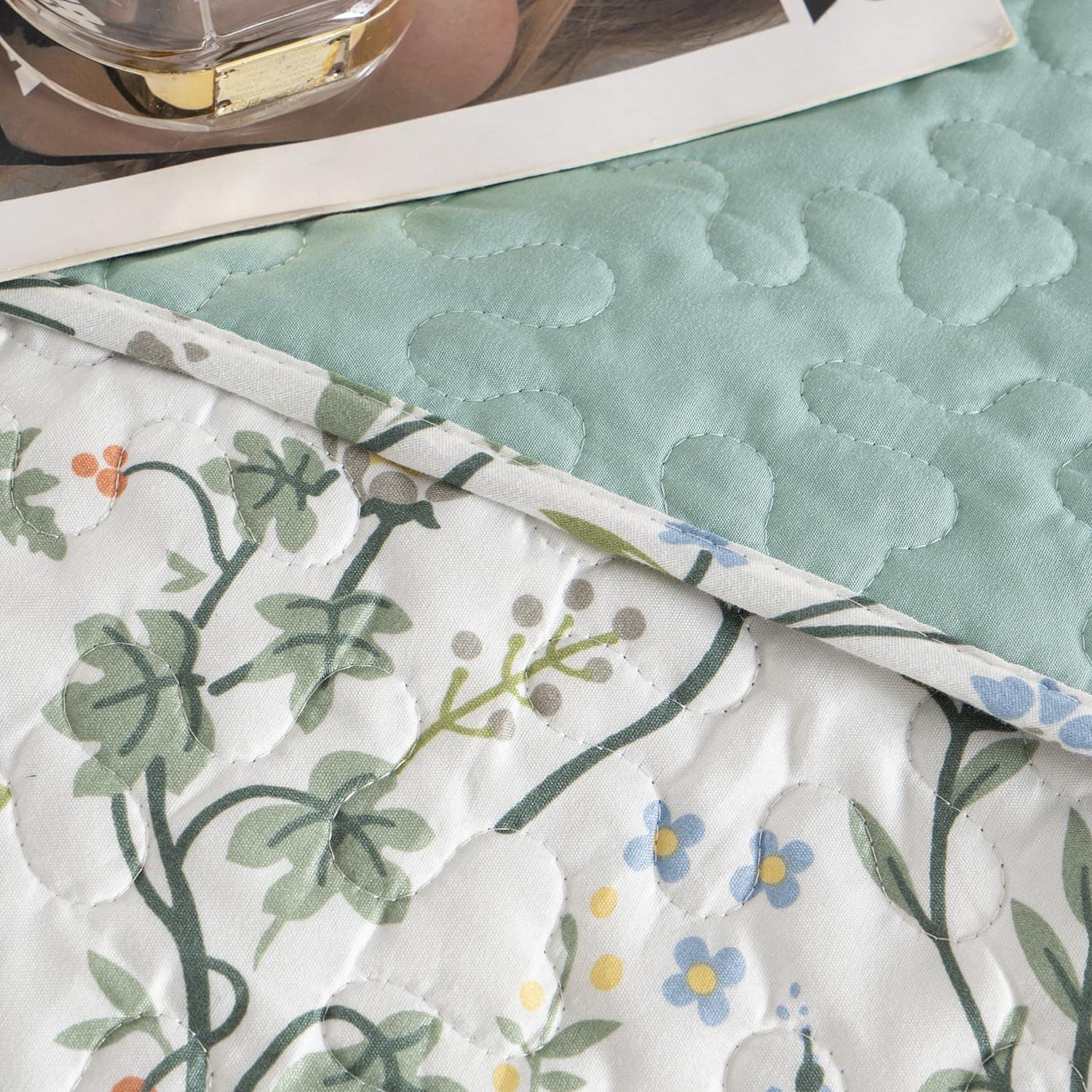 Juego de Edredón Twin BUPIRD Floral 2 Piezas Suave y Ligero - Imagen 8