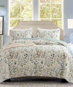 Juego de Edredón Twin BUPIRD Floral 2 Piezas Suave y Ligero