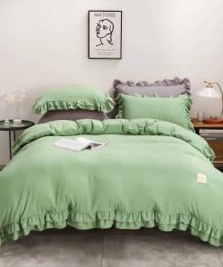 Juego de Funda nórdica con Volantes Tamaño Queen, Sábana de