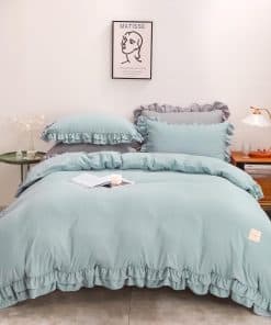 Juego de Funda de Edredón con Volantes Rvciby Tamaño Queen,