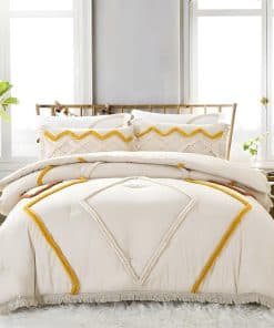 Juego de Funda Nórdica Boho Rhombus King Size, Juego de