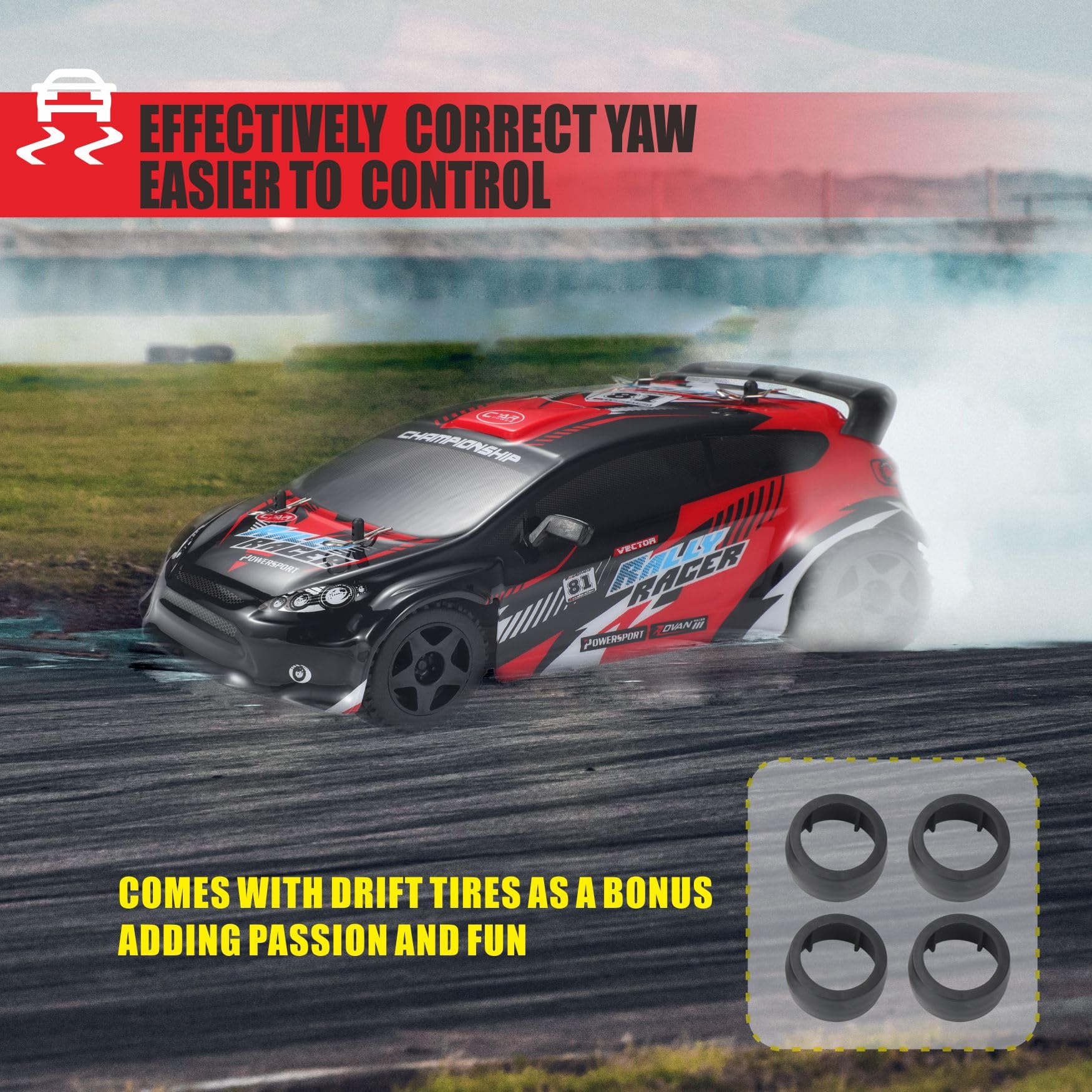Carro de Control Remoto FACar 2410 1/24 Escala RC Drift - Imagen 7