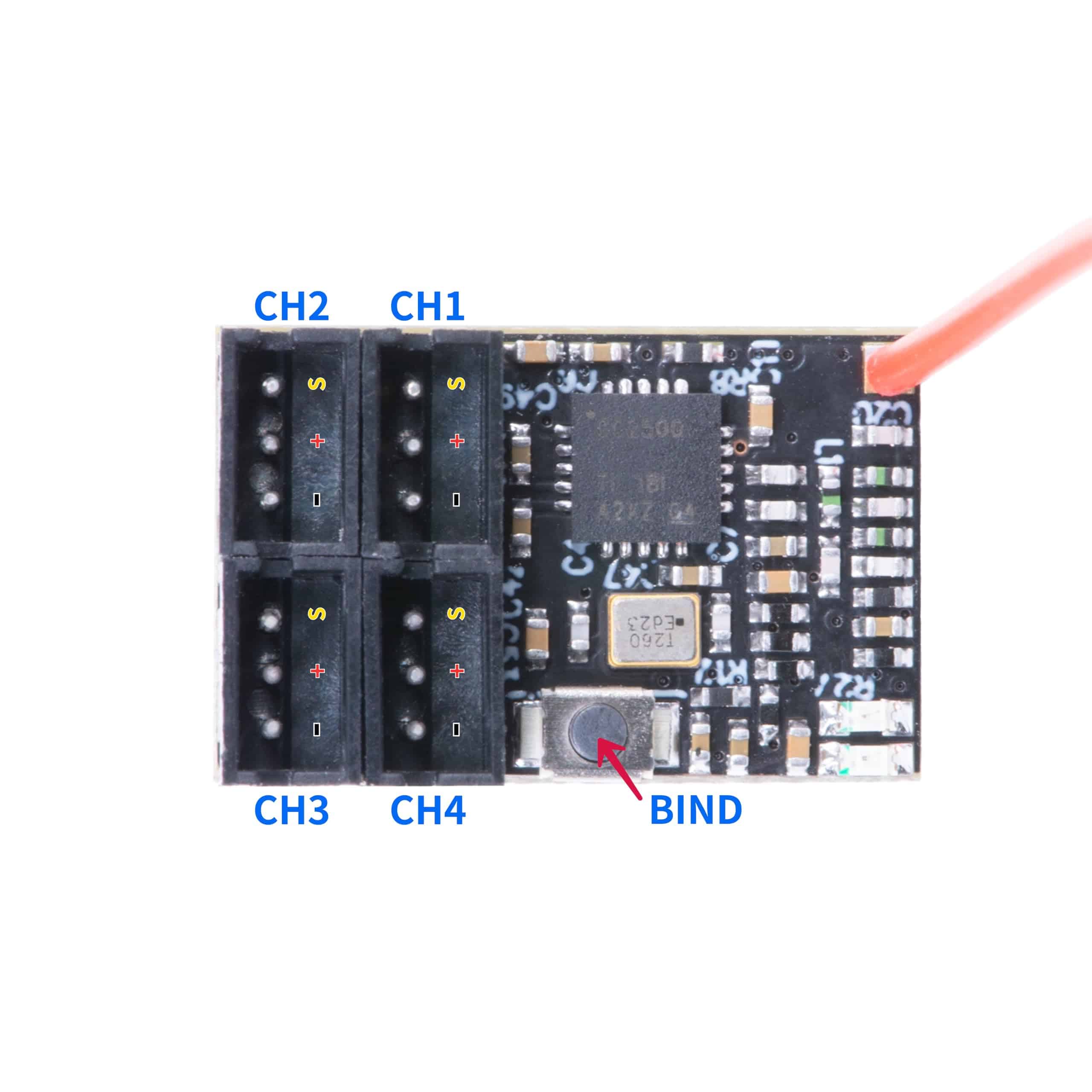 Receptor P.D Club DasMikro T-FHxx SR Nano 4CH 2.4G - Imagen 7